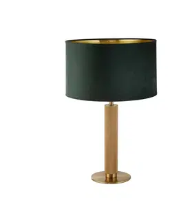 Stolní lampy na noční stolek Searchlight Stolní lampa London, mosaz / zelená