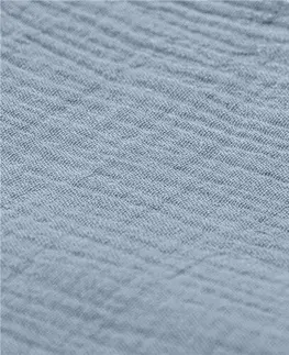 Polštáře New Baby Dětská mušelínová deka modrá, 70 x 100 cm