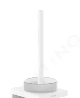 WC štětky HANSGROHE AddStoris WC štětka nástěnná, matné sklo/bílá mat 41752700