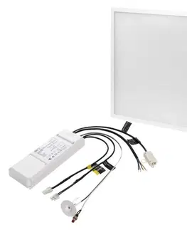 Stropní kancelářská svítidla EMOS LED panel 60x60, čtvercový vestavný bílý, 40W neutr. b. UGR, Emergency ZR1422E