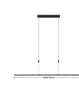 Závěsná světla Lucande Lucande Stakato LED závěsné světlo 8 zdrojů 180 cm