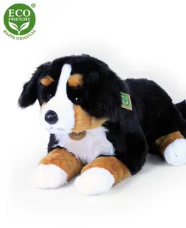Hračky RAPPA - Velký plyšový bernský salašnický pes ležící 61 cm ECO-FRIENDLY