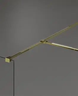 Sprchové zástěny MEXEN/S Kioto Sprchová zástěna WALK-IN 170 x 105 cm, transparent, zlatá 800-170-202-50-00-105