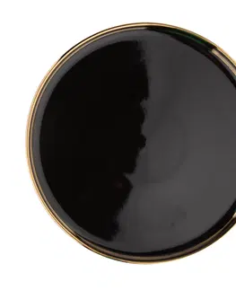 Talíře Altom Porcelánový dezertní talíř Palazzo 21 cm, černá