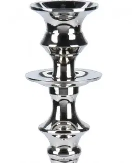 Svíčky Mondex Kovový svícen Kabri 36,5cm stříbrný