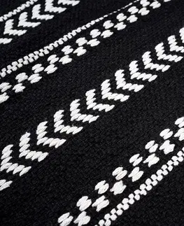 Koberce a koberečky Koberec černobílý bavlněný, 60 x 90 cm