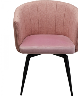 Otočné židle KARE Design Otočná židle Merida růžová