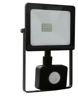 LED reflektory ACA Lighting černá SENSOR LED SMD reflektor IP66 10W 4000K 850Lm 230V Ra80 Q1040S