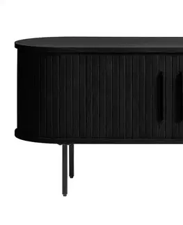 TV stolky Furniria Designový TV stolek Vasiliy 120 cm černý dub