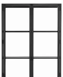 Regály a poličky Actona Vitrína Seaford 77x185,6 cm černá