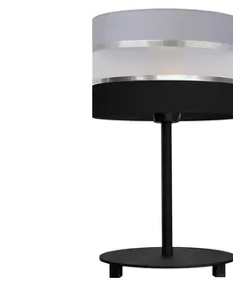 Lampy  Stolní lampa HELEN 1xE27/60W/230V černá/šedá/stříbrná 