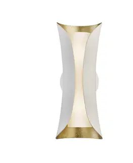Designová nástěnná svítidla HUDSON VALLEY nástěnné svítidlo JOSIE ocel/sklo zlatá/bílá/opál G9 2x35W H315102-GL/WH-CE