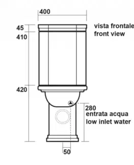 Koupelna KERASAN WALDORF WC kombi mísa 40x68cm, spodní/zadní odpad, černá mat 411731