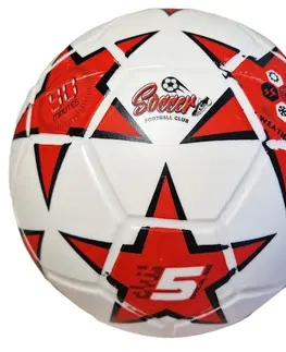 Hračky STAR TOYS - Fotbalový míč Soccer červená velikost 5