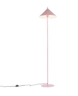 Stojaci lampy Designová stojací lampa růžová - Triangolo