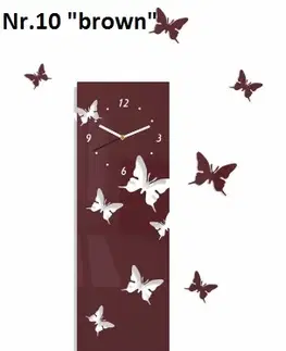 Nástěnné hodiny Nástěnné nalepovací hodiny s motivem motýlů