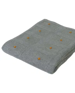 Dětské deky Babymatex Dětská deka Accent tmavě šedá, 80 x 100 cm