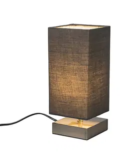 Stolni lampy Moderní stolní lampa šedá s ocelí - Milo