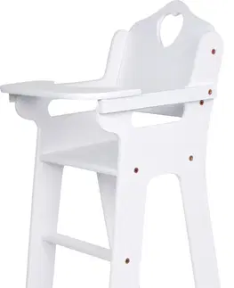 Dřevěné hračky Small foot Dřevěná židlička pro panenky DOLL bílá