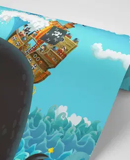Dětské tapety Tapeta pirátská loď na velrybě