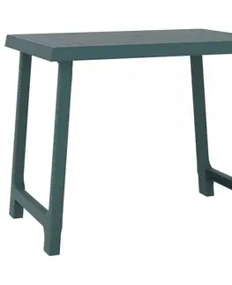 Jídelní stoly Kempingový stůl zelený 79 x 56 x 64 cm PP vzhled dřeva