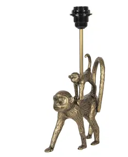 Lampy Zlatá stolní lampa v designu opic Les Animaux - 20*7*36 cm Clayre & Eef 6LMP654