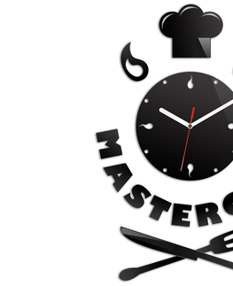 Nalepovací hodiny ModernClock Nástěnné hodiny Master Chef černé
