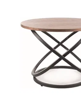 Barové stolky Signal Konferenční stolek EOS D | černý mat Barva: Dub artisan