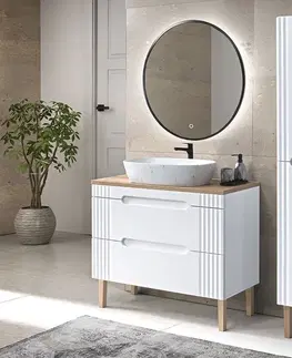 Koupelnový nábytek Comad Závěsná skříňka pod umyvadlo Fiji 100 cm bílá