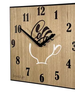 Kuchyňské hodiny Krásné hodinky do kuchyně s motivem kávy