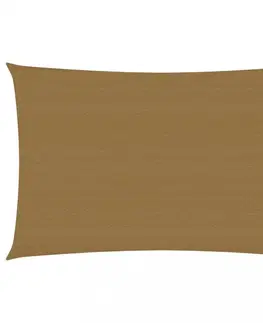 Stínící textilie Stínící plachta obdélníková HDPE 2 x 4,5 m Dekorhome Béžová
