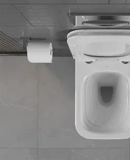 Záchody MEXEN/S Stella Závěsná WC mísa včetně sedátka s slow-slim, duroplast, bílá 30680800