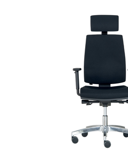 Kancelářské židle Kancelářská židle ROBORI s podhlavníkem, černá