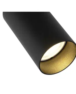 Moderní bodová svítidla BIG WHITE (SLV) KAMI stropní přisazené svítidlo, double, long, 2x max. 10 W, GU10, černá 1007733