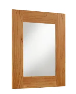 Luxusní a designová zrcadla Estila Masivní nástěnné hranaté zrcadlo Madhu s rámem ze dřeva Mindi 100cm