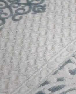 Koberce a koberečky Dywany Lusczow Kusový koberec AKRYLOVÝ MIRADA 5416 Modrý ( Mavi ) Fringe, velikost 160x230