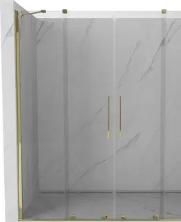 Sprchové kouty MEXEN/S Velar Duo posuvné sprchové dveře 200, transparent, złote 871-200-000-02-50