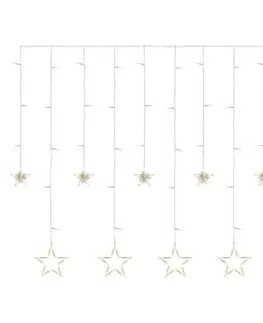 Vánoční řetězy a lamety EMOS LED vánoční závěs Vilém 185 x 105 cm teplá bílá