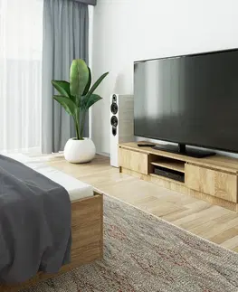 TV stolky Ak furniture TV stolek Ronon 160 cm dub sonoma