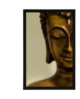 Feng Shui Plakát bronzová hlava Buddhy