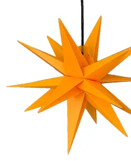 Vánoční světelná hvězda STERNTALER Dekorační hvězda venkovní, 18cípá, Ø 40 cm žlutá