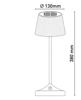 Solární světla Näve LED solární stolní lampa Emmi CCT dobíjecí, bílá