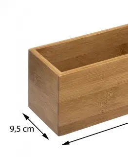 Úložné boxy DekorStyle Krabička Safespace 23x9 cm bambusová