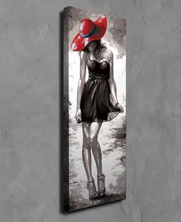 Obrazy Wallity Obraz na plátně Beauty with hat PC107 30x80 cm