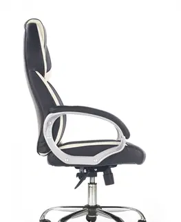Kancelářské židle HALMAR Kancelářské křeslo Barti černo-bílé