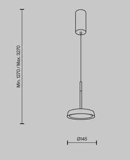 Designová závěsná svítidla MAYTONI Závěsné svítidlo El 3000K 12W MOD041PL-L15TR3K