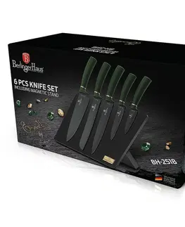 Kuchyňské nože Berlinger Haus Sada nožů v magnetickém stojanu 6 ks Emerald Collection