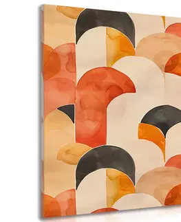 Obrazy abstraktní tvary Obraz moderní vzory Peach Fuzz