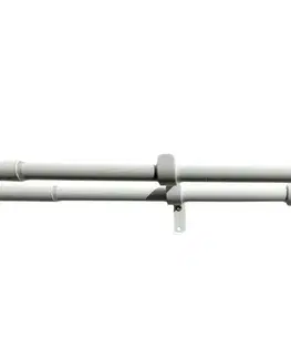 Závěsy Dvojitá záclonová souprava roztaž. Koule 16/19 mm bílá, 200 - 350 cm