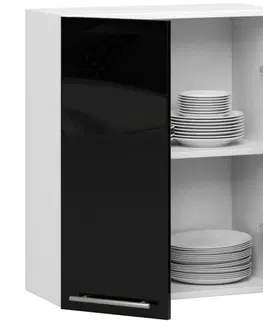 Kuchyňské dolní skříňky Ak furniture Závěsná kuchyňská skříňka Olivie W 60 cm bílo-černá